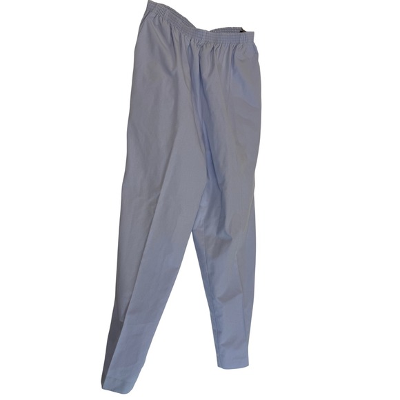 Alfred Dunner Pants - Alfred Dunner Women's Light Blue Elastic‎ Waist Pants Size 10